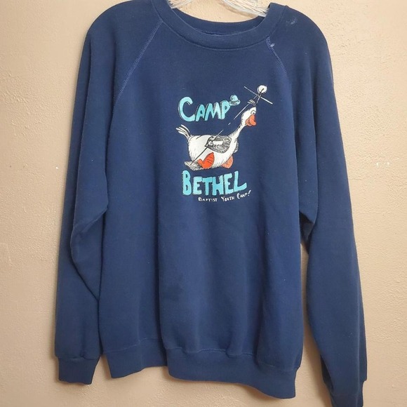 Hanes Other - Navy blue vintage Hanes Camp Bethel sweatshirt